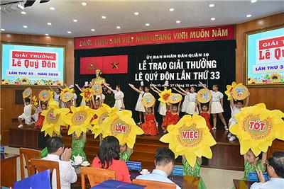 Image: 62 học sinh Quận 10 vinh dự nhận giải thưởng Lê Quý Đôn lần thứ 33 - năm 2020