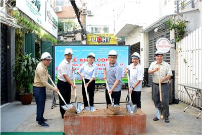 Image: Phường 9 khởi công Công trình nâng cấp, chỉnh trang tuyến hẻm 462 Nguyễn Tri Phương