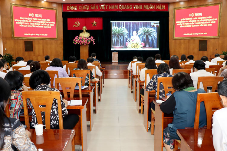 Image: Hội nghị trực tuyến quán triệt, triển khai thực hiện Nghị quyết số 31-NQ/TW của Bộ Chính trị về phương hướng, nhiệm vụ phát triển Thành phố Hồ Chí Minh đến năm 2030, tầm nhìn đến năm 2045